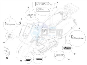 SUPER GTS 125 4T 3V IGET ABS E3 (APAC) drawing Plates - Emblems