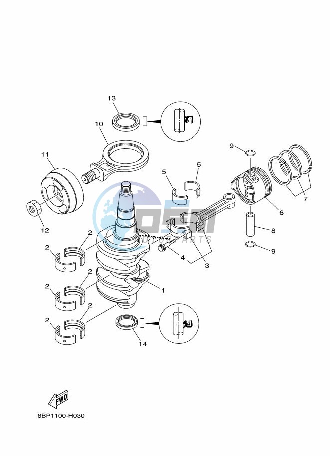 CRANKSHAFT--PISTON