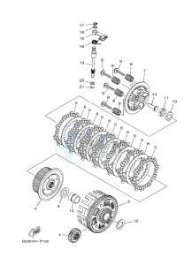 YZF-R3 YZF-R3A 321 R3 (B023 B024) drawing CLUTCH