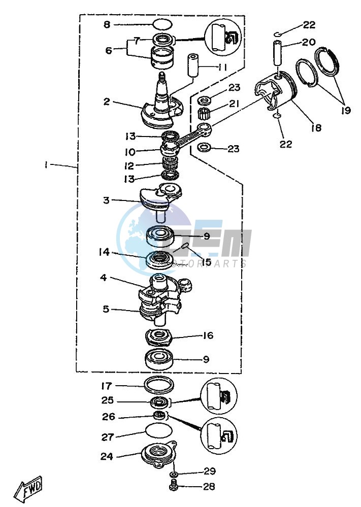 CRANKSHAFT--PISTON