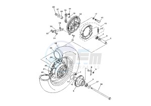 XVS A DRAG STAR CLASSIC 650 drawing REAR WHEEL