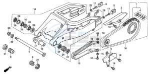 VTR1000SP VTR1000SP-1 drawing SWINGARM (VTR1000SPY/1)