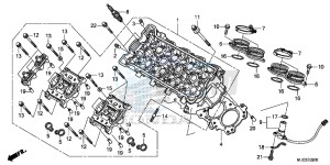 CBR600RAD CBR600RR ABS UK - (E) drawing CYLINDER HEAD