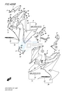 GSX-S 1000 drawing SIDE COWLING F MODEL (YSF)