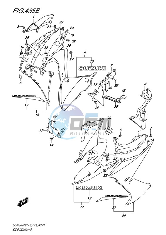 SIDE COWLING F MODEL (YSF)