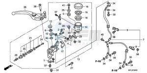 CBR1000RR9 BR / HRC MME - (BR / HRC MME) drawing FR. BRAKE MASTER CYLINDER (CBR1000RR)