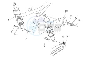 Nevada Classic IE 750 drawing Rear shock absorber