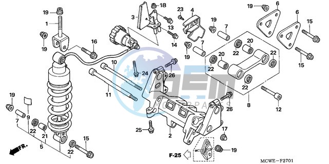 REAR CUSHION (VFR800A)