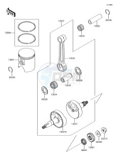 KX65 KX65AHF EU drawing Crankshaft/Piston(s)