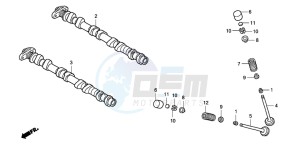 CBF600S drawing CAMSHAFT/VALVE