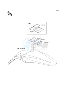 KX 250 W [KX250F MONSTER ENERGY] (W9FA) W9F drawing LABELS