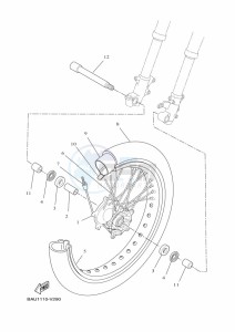 XTZ690 TENERE 700 (BHL9) drawing FRONT WHEEL