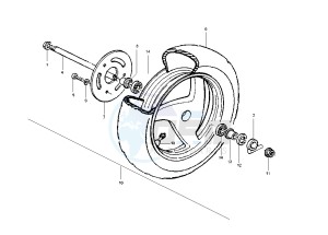 Runner POGGIALI 50 drawing Front wheel