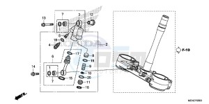 CRF450RF CRF450R Europe Direct - (ED) drawing STEERING DAMPER