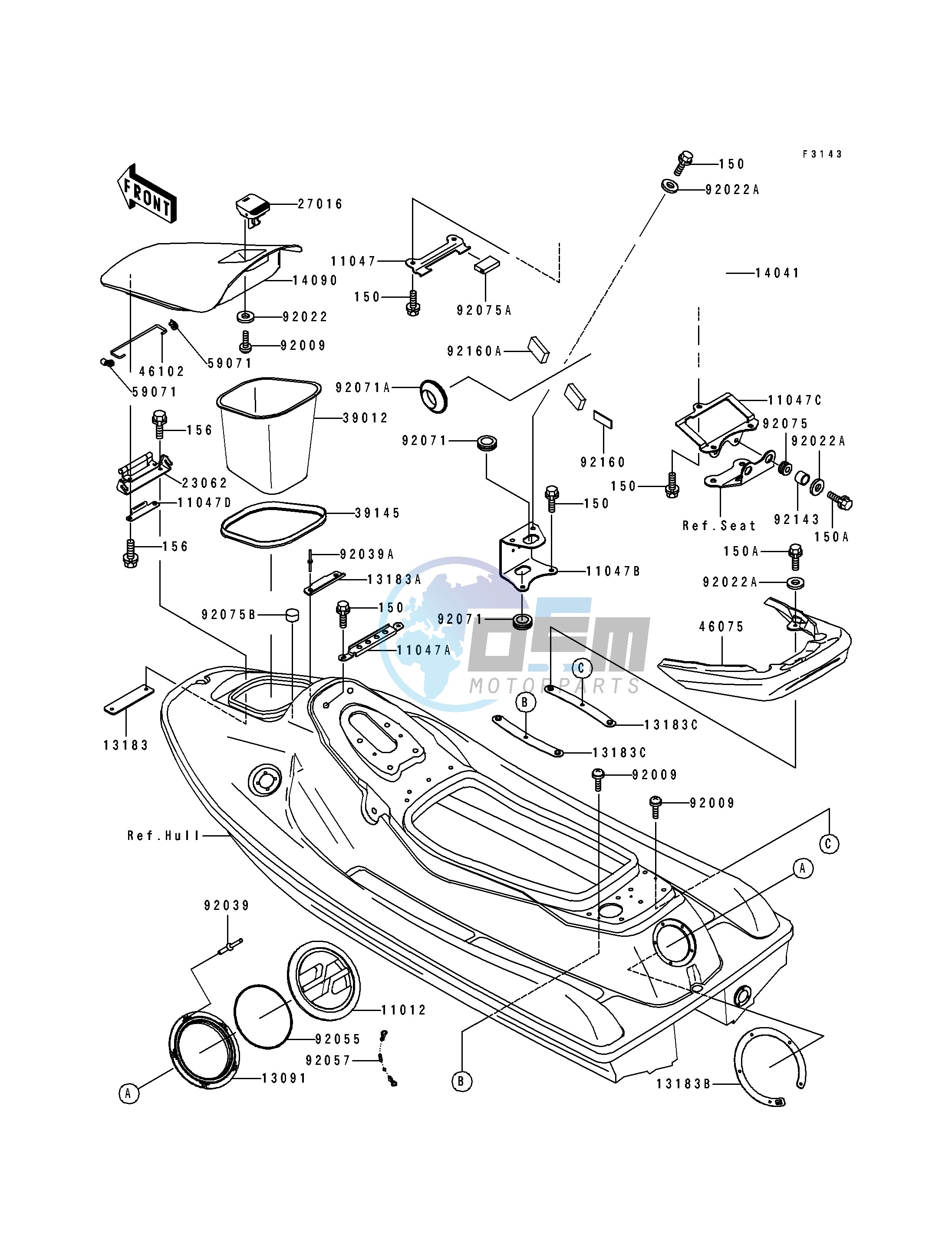 HULL FITTINGS-- JH750-B1- -