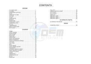 YFM350FWA YFM350DE GRIZZLY 350 4WD (1NSD 1NSE 1NSF) drawing .6-Content