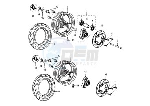 X RACE - 50 cc drawing WHEELS