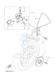 CW50L BOOSTER (2B6L) drawing FRONT BRAKE CALIPER