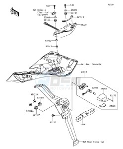 Z1000SX_ABS ZX1000MFF FR GB XX (EU ME A(FRICA) drawing Taillight(s)