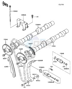 ZG 1000 A [CONCOURS] (A4-A6 A4 ONLY CAN) [CONCOURS] drawing CAMSHAFT_TENSIONER