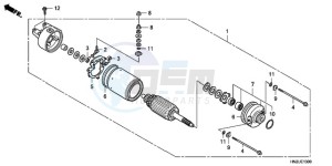 TRX500FAA Australia - (U) drawing STARTER MOTOR