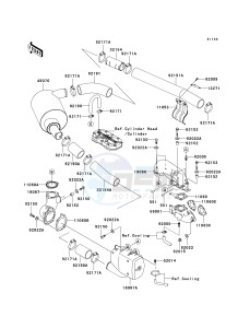 JS 800 A [800 SX-R] (A6F-A9F) A7F drawing MUFFLER-- S- -