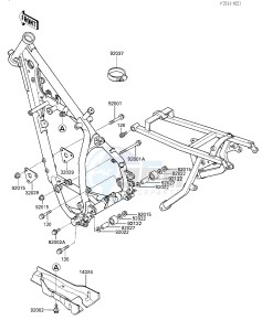 KX 125 E [KX125] (E1) [KX125] drawing FRAME FITTING