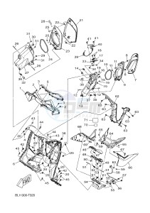 CZD300-A X-MAX 300 (BY31 BY31 BY31 BY31 BY31) drawing LEG SHIELD