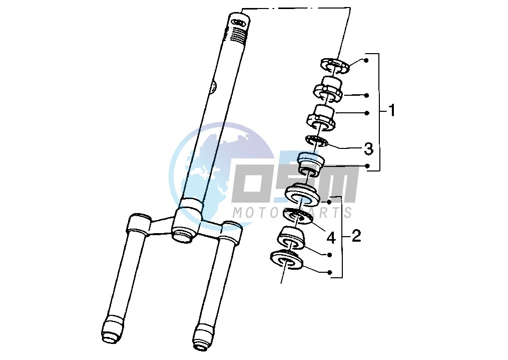 Steering bearing ball tracks