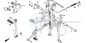 CT110 drawing STAND/PEDAL