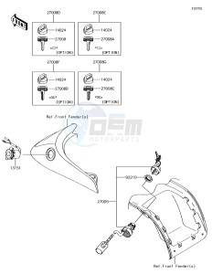 BRUTE FORCE 750 4x4i EPS KVF750HFF EU drawing Ignition Switch