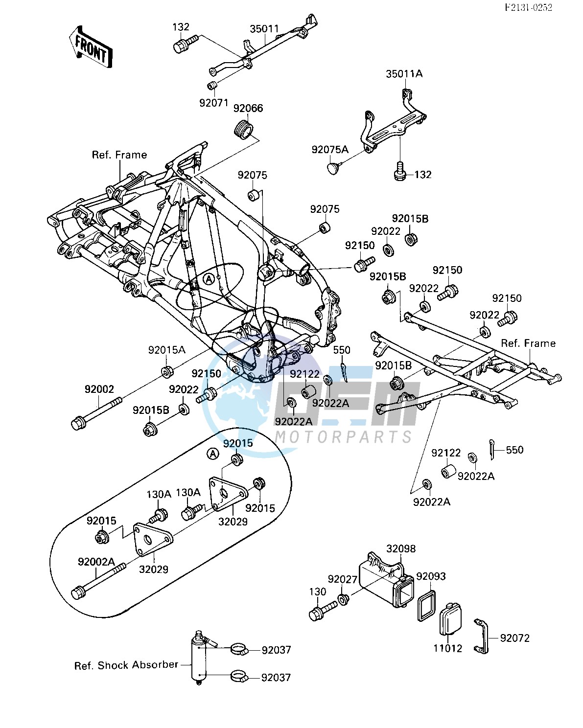 FRAME FITTINGS-- KXF250-A2- -