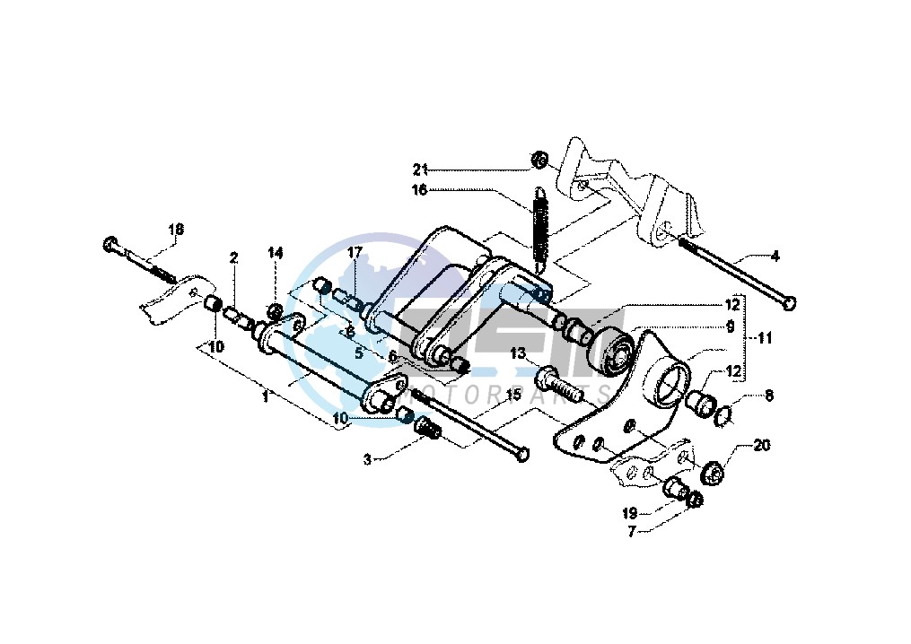 Swinging arm