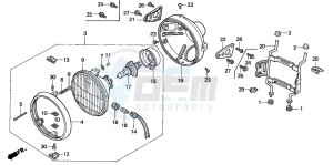 NTV650 drawing HEADLIGHT