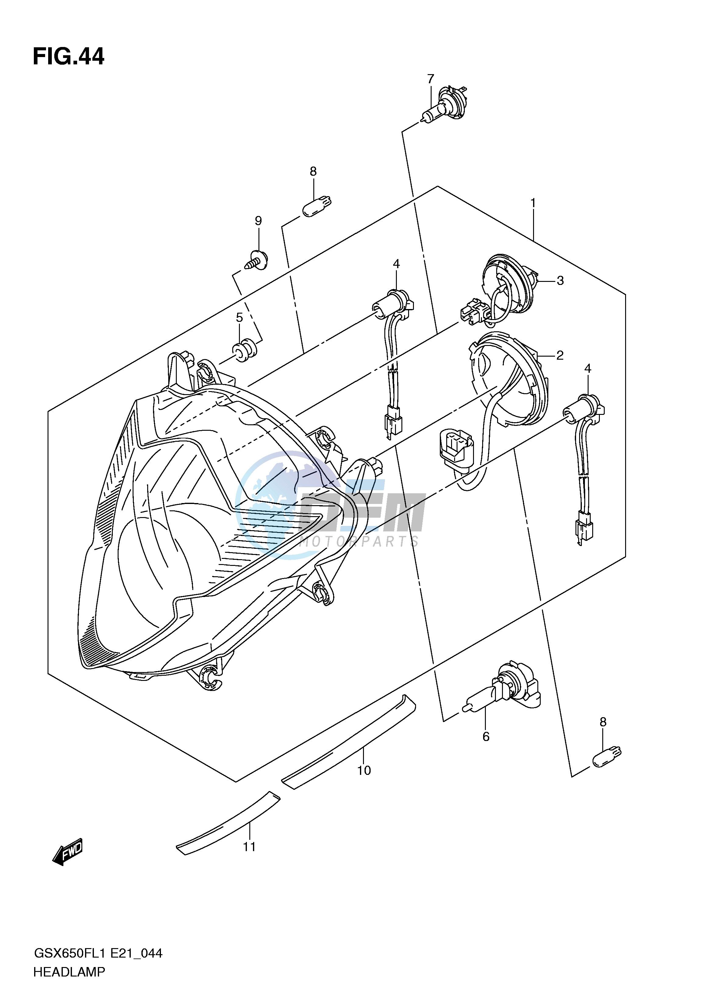 HEADLAMP (GSX650FL1 E21)