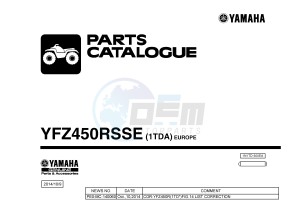 YFZ450R YFZ450RSSE YFZ450R SPECIAL EDITION (1TDA) drawing .1-Front-Page