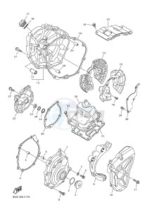 YZF-R1 998 R1 (BX41) drawing CRANKCASE COVER 1