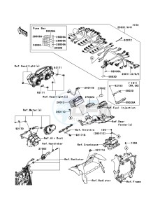 NINJA ZX-6R ZX600RDF FR GB XX (EU ME A(FRICA) drawing Chassis Electrical Equipment