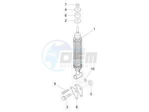 S 125 4T 3V ie drawing Rear suspension - Shock absorber - s