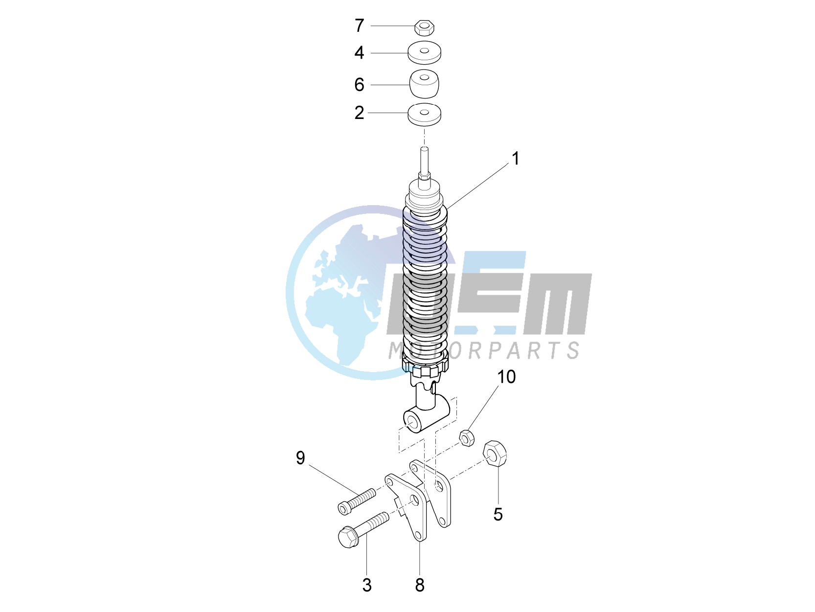 Rear suspension - Shock absorber - s