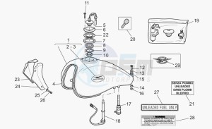 California 1100 Stone - Metal PI Stone/Metal PI drawing Fuel tank