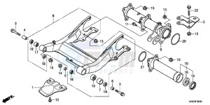 TRX500FMC ED drawing SWINGARM