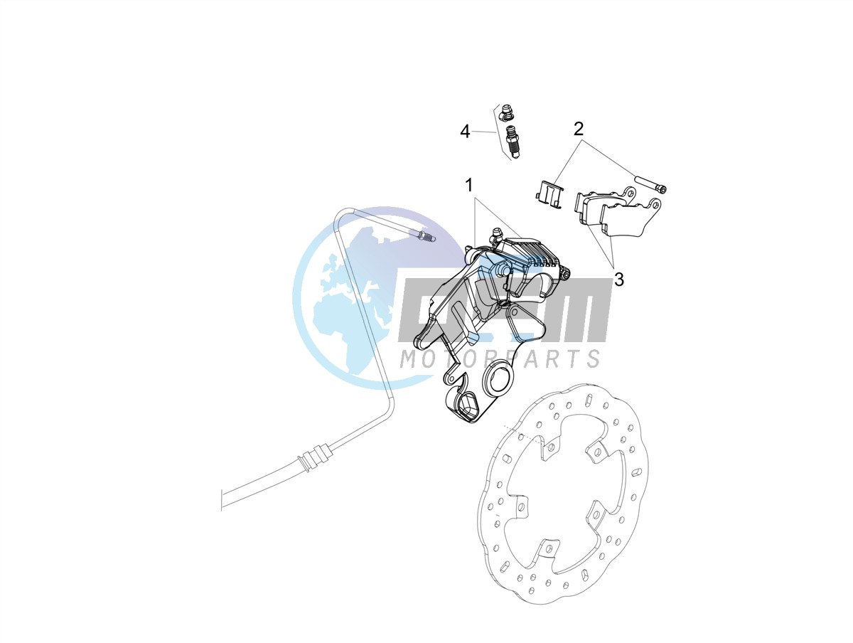 Rear brake caliper