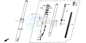 CB250 drawing FRONT FORK