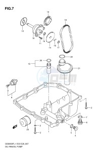 GSX650F (E3-E28) Katana drawing OIL PAN - OIL PUMP