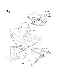 KX250F KX250-N2 EU drawing Side Covers