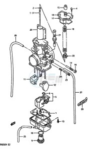 RM250 (K-L-M-N) drawing CARBURETOR