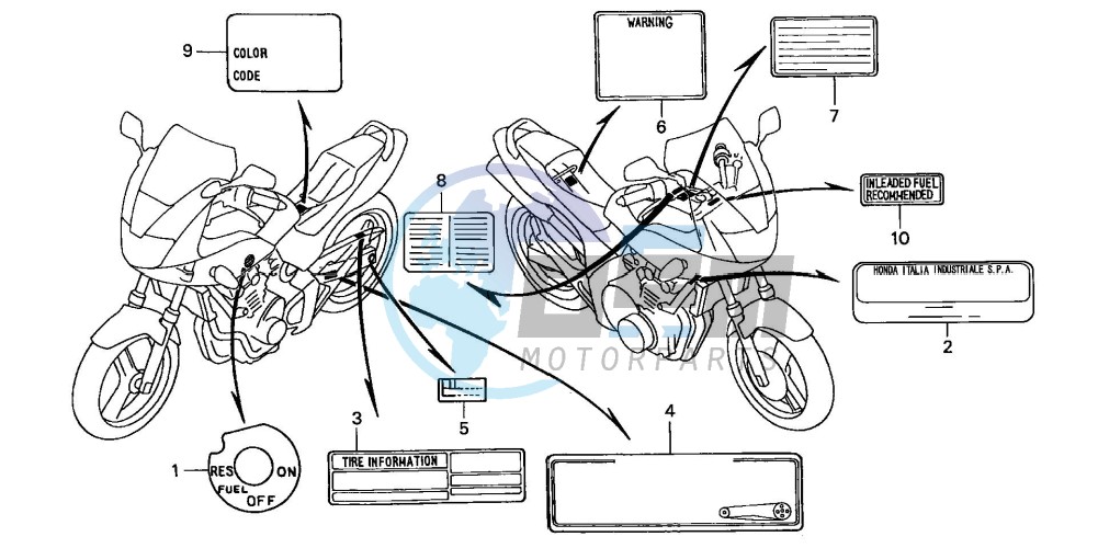 CAUTION LABEL (CB600F22)