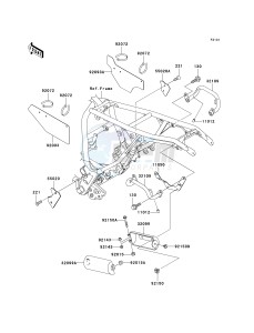 KL 250 G [SUPER SHERPA] (G4-G8 G8 CAN ONLY) [SUPER SHERPA] drawing FRAME FITTINGS