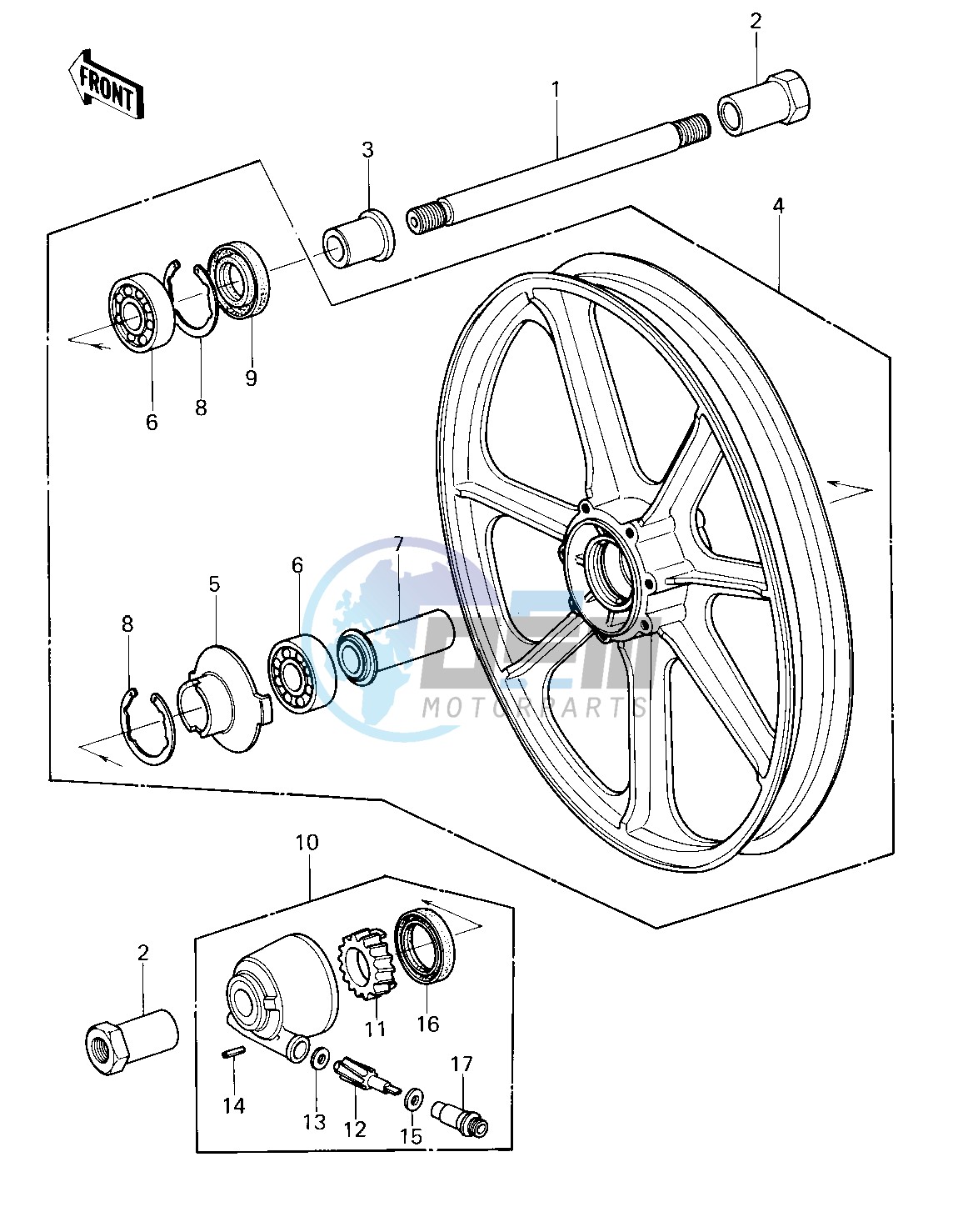 FRONT WHEEL_HUB -- 80 KZY 50-E1- -